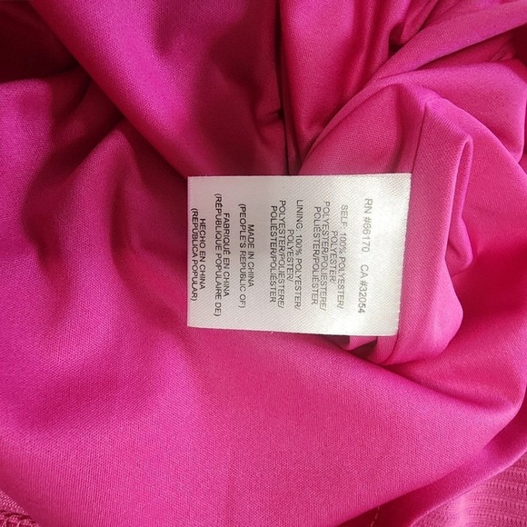 Hutch Pink Textured Fit & Flare Short Sleeve V-Neck Dress - Size M - Picture 7 of 8